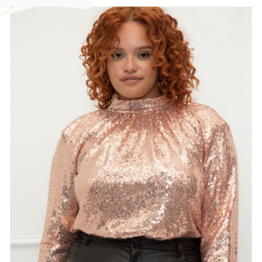 Gorgeous Eloquii Elements Sequin Top